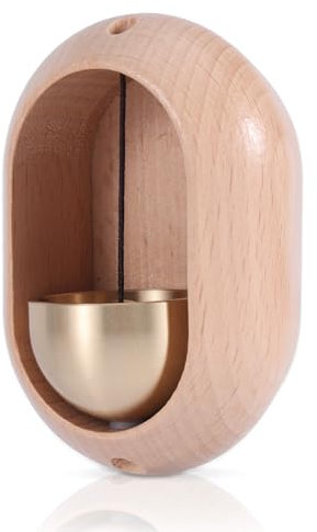 Gosknor Campanello per Negozianti per Apertura Porta, Campanello Magnetico Ovale in Legno Decorazione Inaugurazione della Casa Ingresso Aziendale Casa Giardino