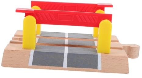 BESPORTBLE Wooden Train Track Accessories Train Railing Barrier Educational Toy for Boys and Girls Railway Plaything Scenes