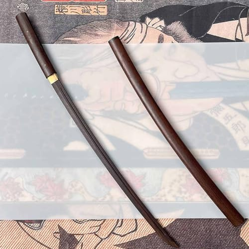 HJHUUA Espadas de Entrenamiento de Kendo de Palisandro Natural de 103 cm,Katana Japonesa de Madera,Bokken Artesanal, práctica de Iaido,exhibición,Cosplay y Accesorios.
