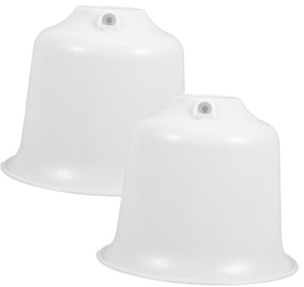 2 Piezas Unidades de Montaje para Ventilador de Techo Tapa de Plástico Resistente con Tornillos Accesorio para y Decoración Repuesto para Proyectos DIY Color Blanco Mediano