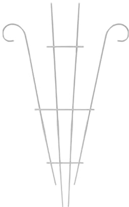 Treillis en métal pour plantes grimpantes, 30 x 57 cm, treillis décoratif résistant aux intempéries pour roses, pothos, cour, terrasse, blanc