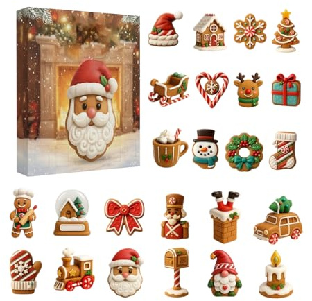 2025 Christmas Advent Ornament - 2D Acrylic Seasonal Decoration, 24 Days Countdown Calendar Festive Pendant - For Home Decorators Front Door Living Room Bedroom Wall Fireplace Garden Windowsill