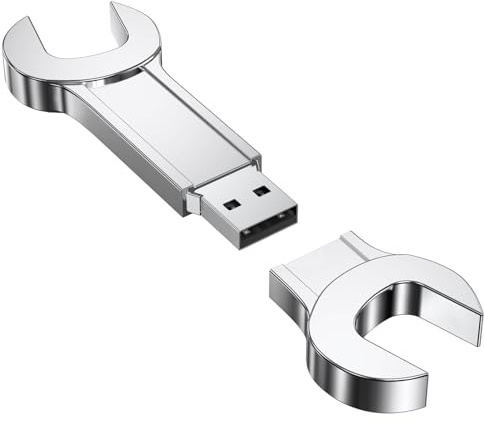 FEBNISCTE pendrive 16GB Divertida,Memoria USB con Diseño único, Personalizado Diseño único de Llave de Metal Plateado,Flash Drive USB 2.0 16 GB,Memory Stick para Almacenamiento de Datos