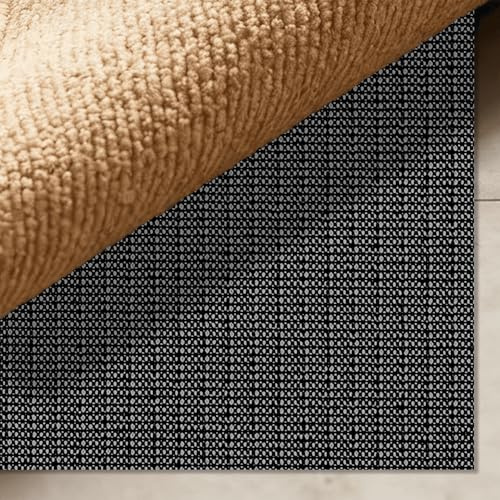 Tappetino Antiscivolo 160 x 210 cm Antiscivolo Tagliabile Rete Tappeti Multiuso per Moquette Cassetti Ripiani Materasso Divano, Nero