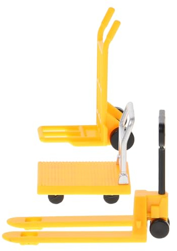SUPVOX Mini Chariot Élévateur en Plastique Jaune, Éducatif Miniature pour Garçon et Filles, Outil de Déplacement Miniature, Véhicule de Chantier Ludique pour Apprentissage et Jeux