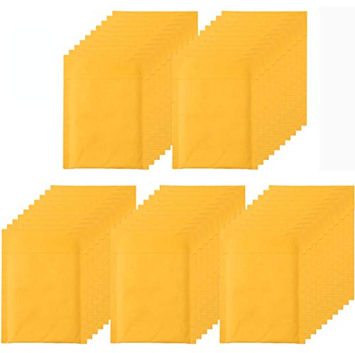 Acrux7 5 x 7 Bubble Mailers, Padded Mailing Envelopes 50 Pack, Kraft Bubble Mailers Self Seal Padded Envelopes with Peel-N-Seal, Heavy Duty Tear and Lightweight, Christmas Gifting envelopes