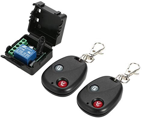 Splenssy Smart Home 433Mhz DC 12V 1CH Interruptor Remoto Inalámbrico Relé Receptor Transmisor Módulo de Interruptor de Control Remoto Universal y Transmisor RF Controles Remotos 1527