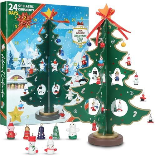 Aomiduo Wiederverwendbare Weihnachtsbaum Weihnachtsüberraschungsbox Tisch Weihnachtsbaum Weihnachten Deko 3D Tannenbaum Dekoration