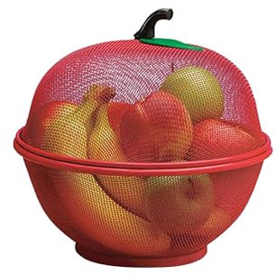HAADI Apple Cestino Frutta, Acciaio, Portafrutta Fruttiera Porta Frutta Moderno Grande Cestino per Frutta Porta Frutta da Tavolo Cestini per Frutta Centrotavola Cesto portaoggetti a forma