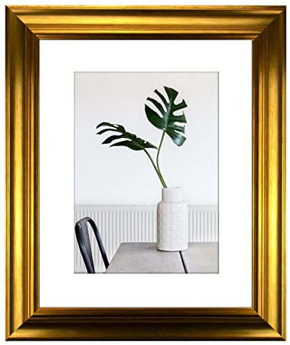 myposterframe Bilderrahmen Echtholz 60 x 80 cm Dysnomia – Edler Barockrahmen für Bilder, Photos & Gemälde – Hoch- & Querformat möglich – Gold Vintage