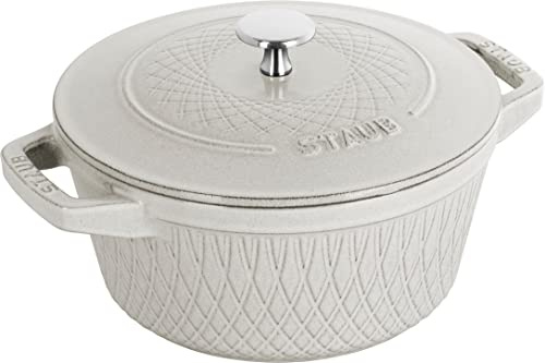 Staub Twist Cocotte Z1023-187 Campagne, rund, 20 cm, beidhändig gegossener emaillierter Topf, induktionsgeeignet