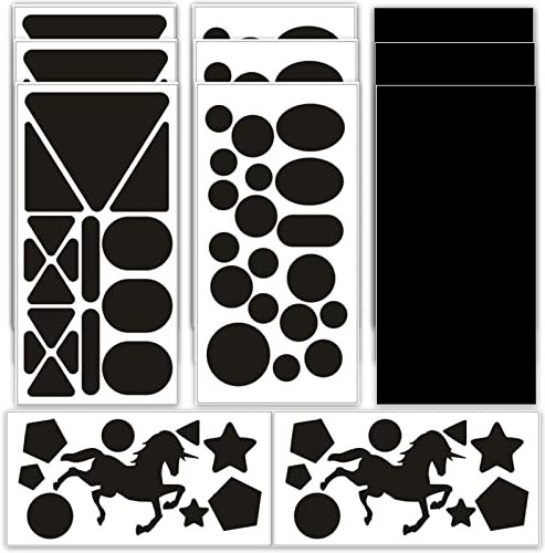 EUDUQ 11 Blatt Daunenjacke Flicken Reparaturset,126 Stück Nylon Flicken selbstklebend Stoff, Daunenjacke Patches Reparatur für Jacken,Elte,Oberbekleidung,Schlafsack (Schwarz)