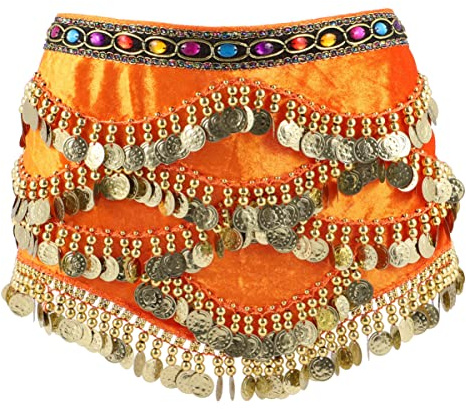 VALICLUD 1 Pc Falda De Danza del Vientre a La Cadera Falda Cruzada para Danza del Vientre Pañuelos Bufanda De Cadera Falda Mujer Bufanda De Danza Vientre Moneda Maquillaje Perder
