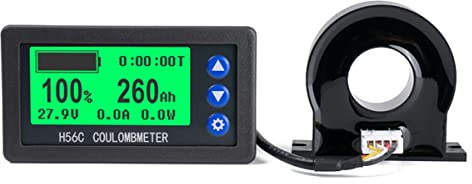 Qezodsx Batteriemonitor Hall Coulomb Meter DC 8-100V 200A Lifepo4 Blei-SäUre -Ion Lithium KapazitäT Leistungsanzeige