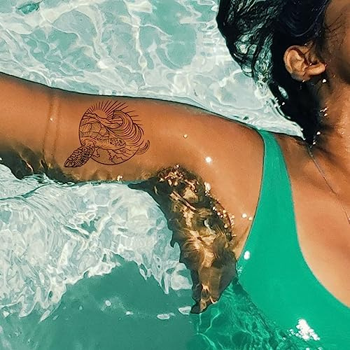 MyJagua Tattoo • Woge der Ruhe | 1-2 Wochen Tattoo | Auf Pflanzenbasis | Hautverträglich | Wasserfest | Neue Tattoo Technologie | Kein Klebe Tattoo