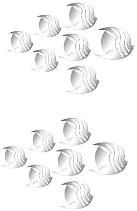 DOITOOL 14 STK Utv-Spiegel Fischspiegel Mual Wandtattoo Spiegel Kindergarten Wand Wandtattoos Meereslebewesen Wandaufkleber Spiegelfliesen Selbstklebend Wandbilder Fisch Wand 3D Acryl