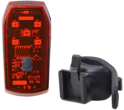 Filmer LED-Fahrradrücklicht mit 5-LED-Bremslichtfunktion, batteriebetrieben, werkzeuglose Montage