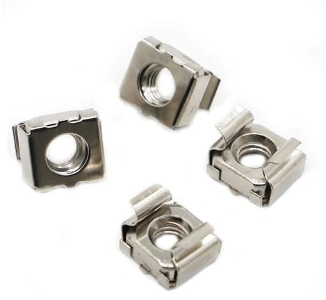 5/10 Stück M4 M5 M6 M8 M10 Nickel-Kohlenstoffstahl Quartett schwimmende Mutter Kassette elastische Gehäusekarte Käfigmuttern Schrank-Rack-Montagemutter (Size : M6 10pcs)