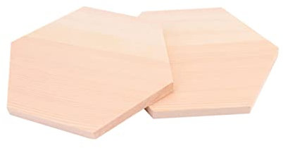 NUOBESTY 10stücke Teiliges Polygonalen Holzblöcken Sechseckige Profilierten Diy Holzplatten Für Bastelprojekte Hochwertigem Kiefernholz Durchmesser Dicke