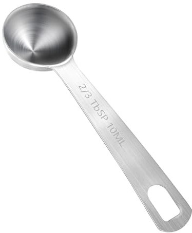Edelstahl Kaffeelöffel Portionierer 10 ml Messlöffel mit Langem Griff Kaffeedosierlöffel Kleiner Metalllöffel zum Abmessen von Kaffee Satz Gewürze Bohnen