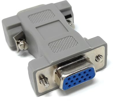 DRUT Adaptador D9 macho a HD15 hembra, 9 pines a 15 pines | Convertidor de cable serie a VGA/SVGA