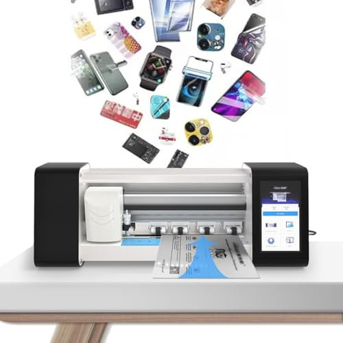 CYMYYDS Intelligenter Displayfolienschneider, Handy-Displayschutz-Schneidemaschine, unterstützt 17 Sprachen, 16-Zoll-Membran, für Handys und Tablets