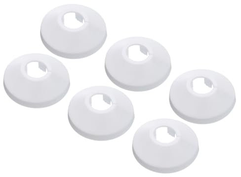 PATIKIL 6pz Coperture Copri Tubi per Tubo Acqua 12mm Rosetta Termosifoni, Copricalorifero Termosifone Plastica Accessori Termosifoni per Tubi Riscaldamento Scudo Collare Parete, Bianco
