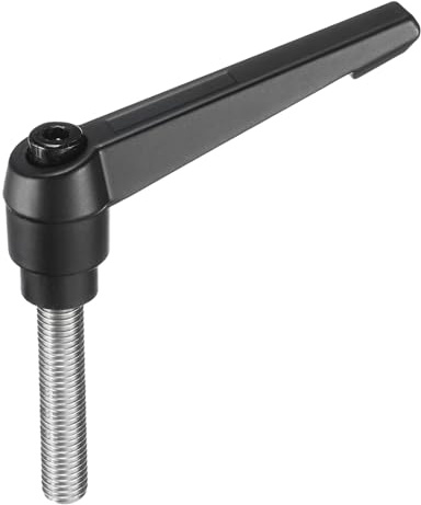 QUARKZMAN Klemmhebel Griff M12 x 50mm Spannhebelgriff 304 Edelstahl | Handknöpfe Druckknopf Drehgriffe Bolzen Maschinengriffe, Verstellbar, Gewindestift, Für Schweißgeräte Druckgeräte