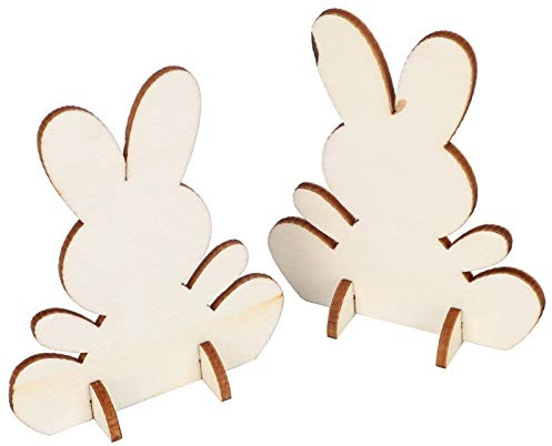90 Pezzi Ritagli di Coniglietto in Legno Coniglio Trucioli di Legno Mestiere Incompiuto Decorazione Domestica Fai da Te Ornamento 3D Accessori Professionali per l'uso