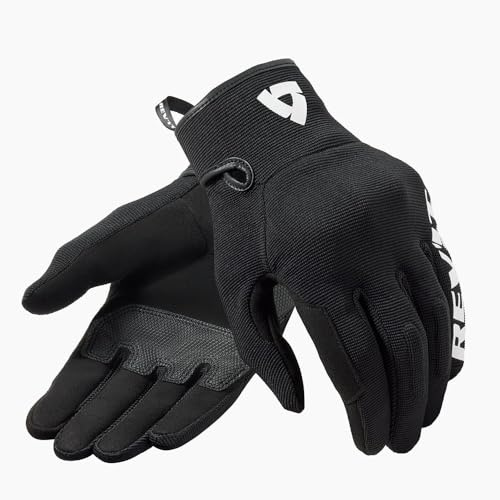 REV'IT! Revit Access Guanti da moto, nero/bianco, M