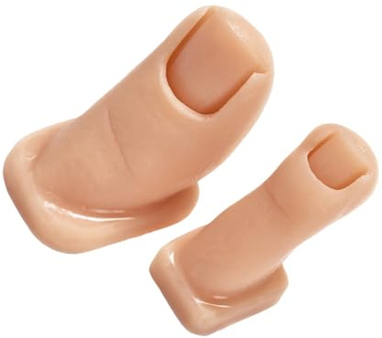 TOVINANNA Dedos Falsos De Silicona Para Pies 2 De Práctica De Uñas Dedo De Pedicura Realista Para Pintar Y Tallar Uñas Tamaño 1.65 X 1.57 X 1.02 in