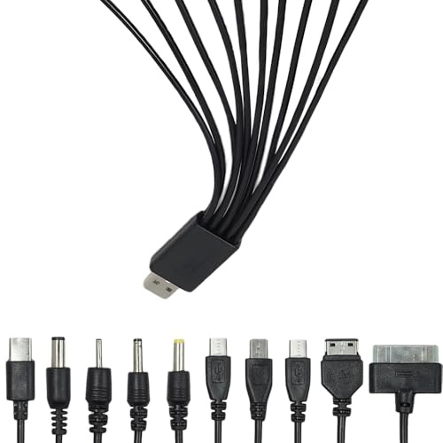 10-in-1 Universal Multi Charger Cable – All-in-One Fast Charging with 10 Adapters for iPhone, Samsung, Huawei, PSP, Android & More | Compact & Travel-Friendly