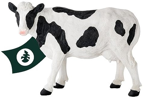VERDOBA Garten Figur Kuh aus Kunstharz, handbemalt - Dekofiguren Garten Deko Gartenfiguren für außen groß - realistische Kuh Gartendeko Tiere