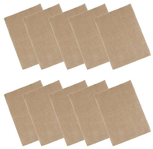 10 Stück Natürliche Platzdeckchen Rustikale Vintage Untersetzer Jute Tischmatten für Weihnachten Hochzeit Party Küche Esstisch Dekoration ( )