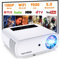 WiFi Projector, 5G Mini Projector 9500L Full HD Native 1080P Video Bluetooth Projector 4K, Portable Home Outdoor Wireless Mirroring Projector Compatible with iPhone/Android/TV Stick/HDMI/USB white