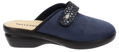 VALLEVERDE 25233 pianelle Pantofole Donna Blu con Strappo