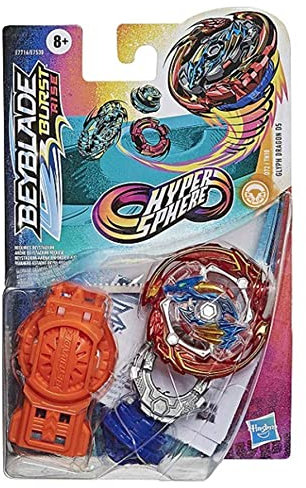 Hasbro Beyblade Burst Rise Hypersphere Glyph Dragon D5 Starter Pack – Ausdauer-Typ Battle Kreisel und rechts-/linksdrehender Starter, ab 8 Jahren