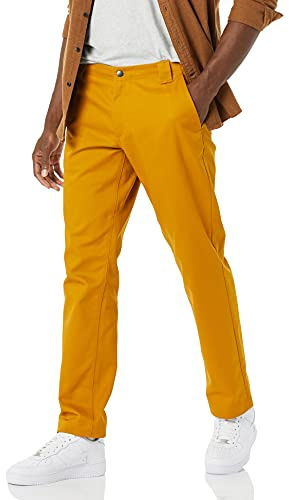Amazon Essentials Pantalon De Travail Coupe Droite Extensible Résistant Aux Taches Et Aux Plis Homme, Caramel, 30W / 29L