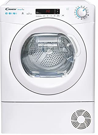 Candy Smart Pro Csoe H8A2De-S Asciugatrice A Pompa Di Calore, 8 Kg, Carica Frontale, Programma Stiro Facile, Connettività Nfc, Libera Installazione, Classe A++, Bianco, 59.6 x 58.5 x 85 Cm