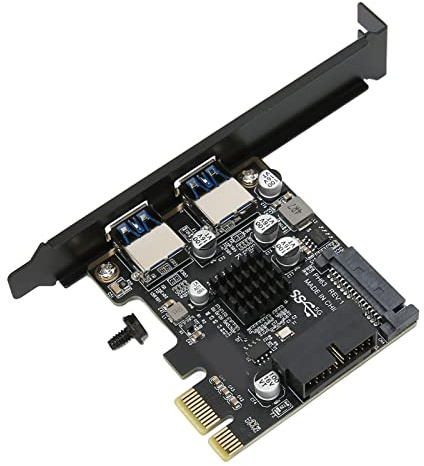 Tarjeta USB 3,0 Pcie, 5Gbps PCI Express PCIE a USB3.0 Tarjeta Adaptadora de Expansión de Cuatro Puertos para/para OS/para Sistemas Linux(ph63 Altura Completa)
