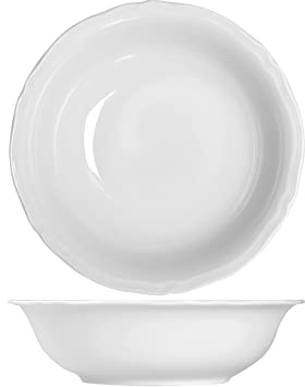 H&H 4361448 Insalatiera Alba, Porcellana, Bianco, cm 26
