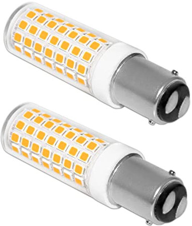 Akynite B15d LED Dimmbar 6W Warmweiß 3000K, Doppelkontakt, 600LM, AC 230V, Ersatz Halogenlampe B15d 50W 60W, Leuchtmittel Bajonettfassung LED B15d Warmweiss für Innenbeleuchtung, 2er-Set