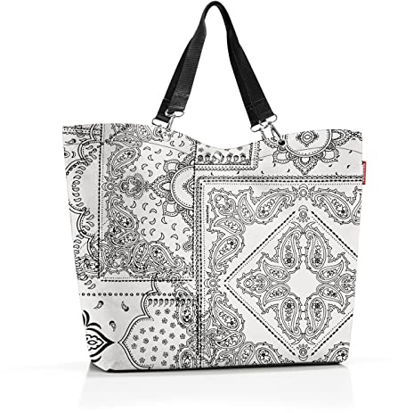 reisenthel shopper XL bandana white – Geräumige Shopping Bag und edle Handtasche in einem – Aus wasserabweisendem Material