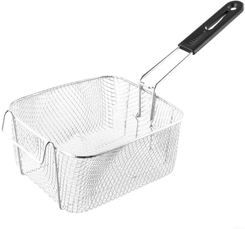 Panier de vidange en treillis métallique en acier inoxydable, passoire à cuillère, ustensile de cuisine pour friteuse, frites, poulet, poisson, maison commerciale
