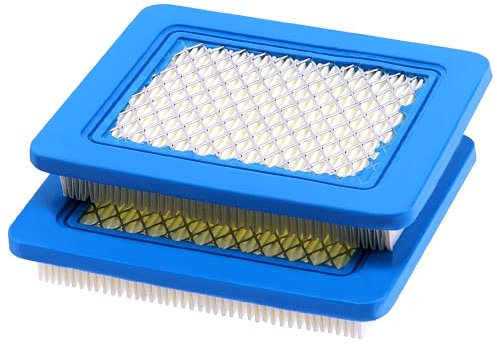 VooGenzek 2 Pièces Cartouche de filtre à air 491588S, Filtre a Air Tondeuse, Bleu Filtre a Air Tracteur Tondeuse, Compatible avec Briggs et Stratton 491588 491588S 4915885 399959 PT15853