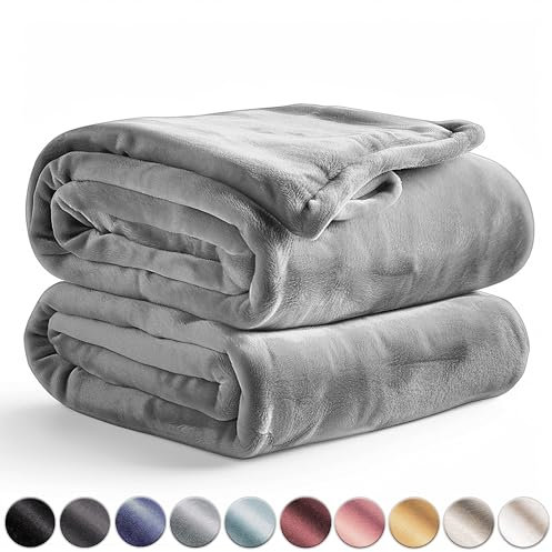 Waldstern® Kuscheldecke flauschig weich - Wohndecke 150x200 cm, Fleecedecke, Decke für Sofa Couch, Sofadecke, Couchdecke, grau