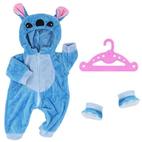 Baby Doll Clothes for 14-18 Inch Baby Doll 35-45 cm Baby Doll, Baby Doll Accessories Clothes with Hhanger and Shoes, Baby Doll Clothes, Gift for Kids Friends Girls Birthday, Blue