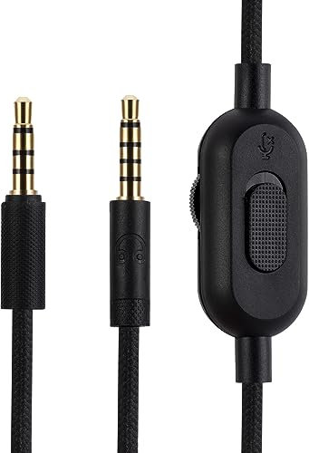 Cavo di Ricambio Compatibile Con Logitech G PRO X G233 G433 - Disattivazione in Linea, Controllo Volume Con Microfono, Cavo di Prolunga Audio per Cuffie Gaming