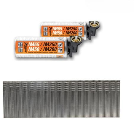 UnitSteel Mini-Brads, Stauchkopfnägel - 50mm, 5.000 stück, F18, IM50, Nägel für Druckluft-Nagler, Rostfrei Stahl, für fast alle Marken von Tackern, inkl. 1x Brennstoffpack