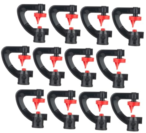INOOMP Irrigatore Rotante 180° in Plastica per Giardino Testina Nebulizzatrice per Irrigazione Prato e Raffreddamento dell'Aria